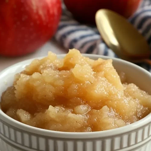 Dit schaaltje bewijst dat ouderwetse appelmoes maken niet moeilijk hoeft te zijn.