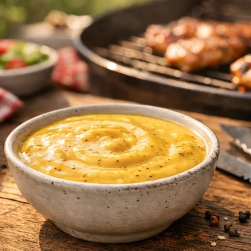 honing-mosterdsaus volgens een klassiek recept van oma