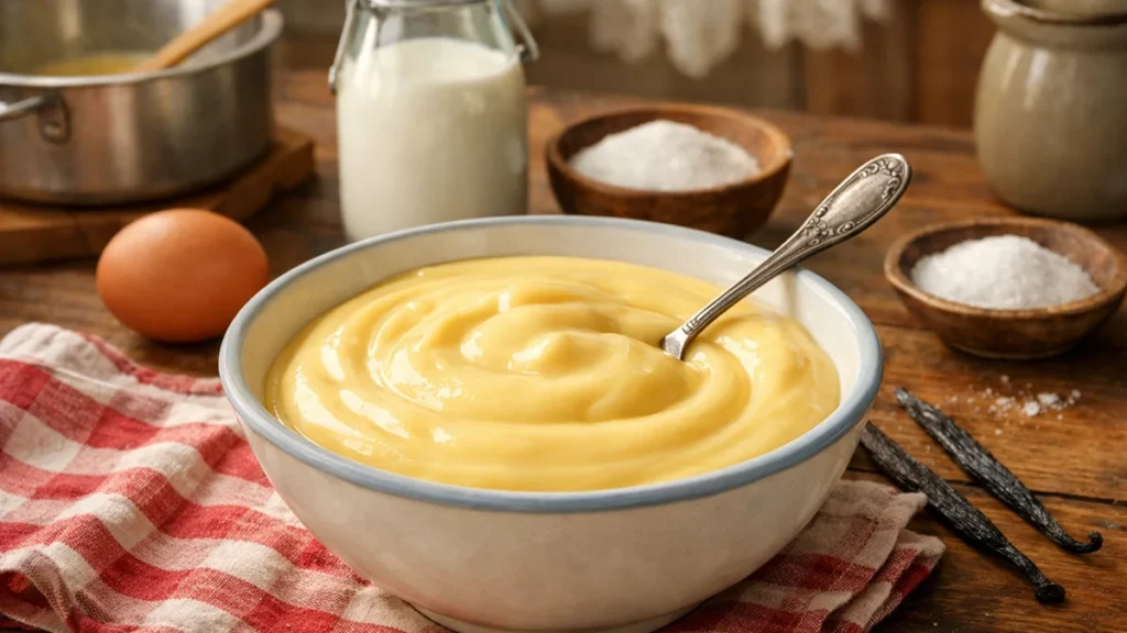 vanillevla volgens een klassiek recept van oma