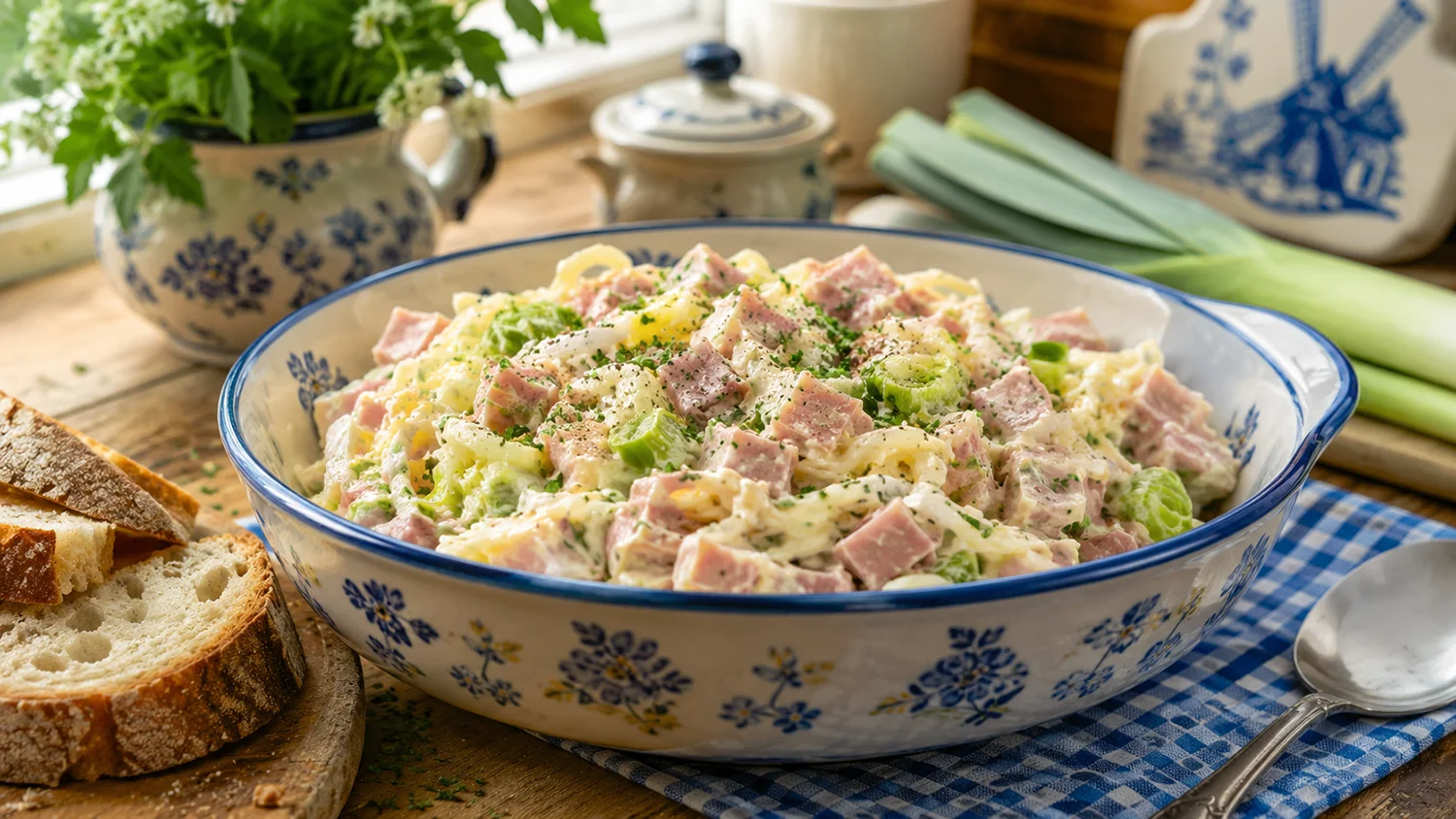 Ham-preisalade volgens een klassiek recept van oma